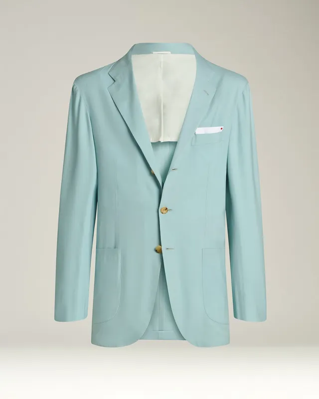 Kiton Azure Cashmere Sakko Kaschmir Blau 50