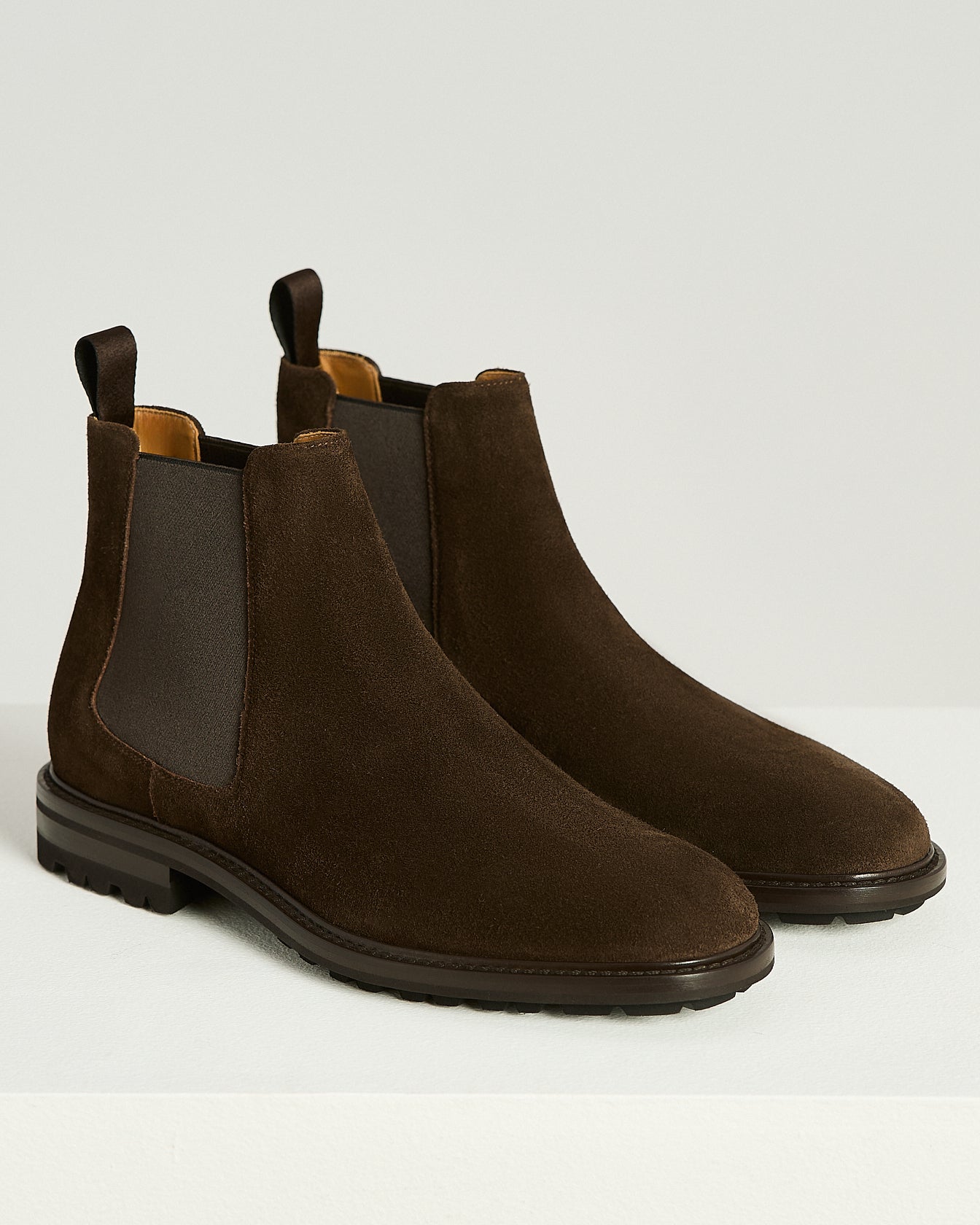 Kiton Chelsea Boots Herren Stiefel Dunkelbraun Wildleder