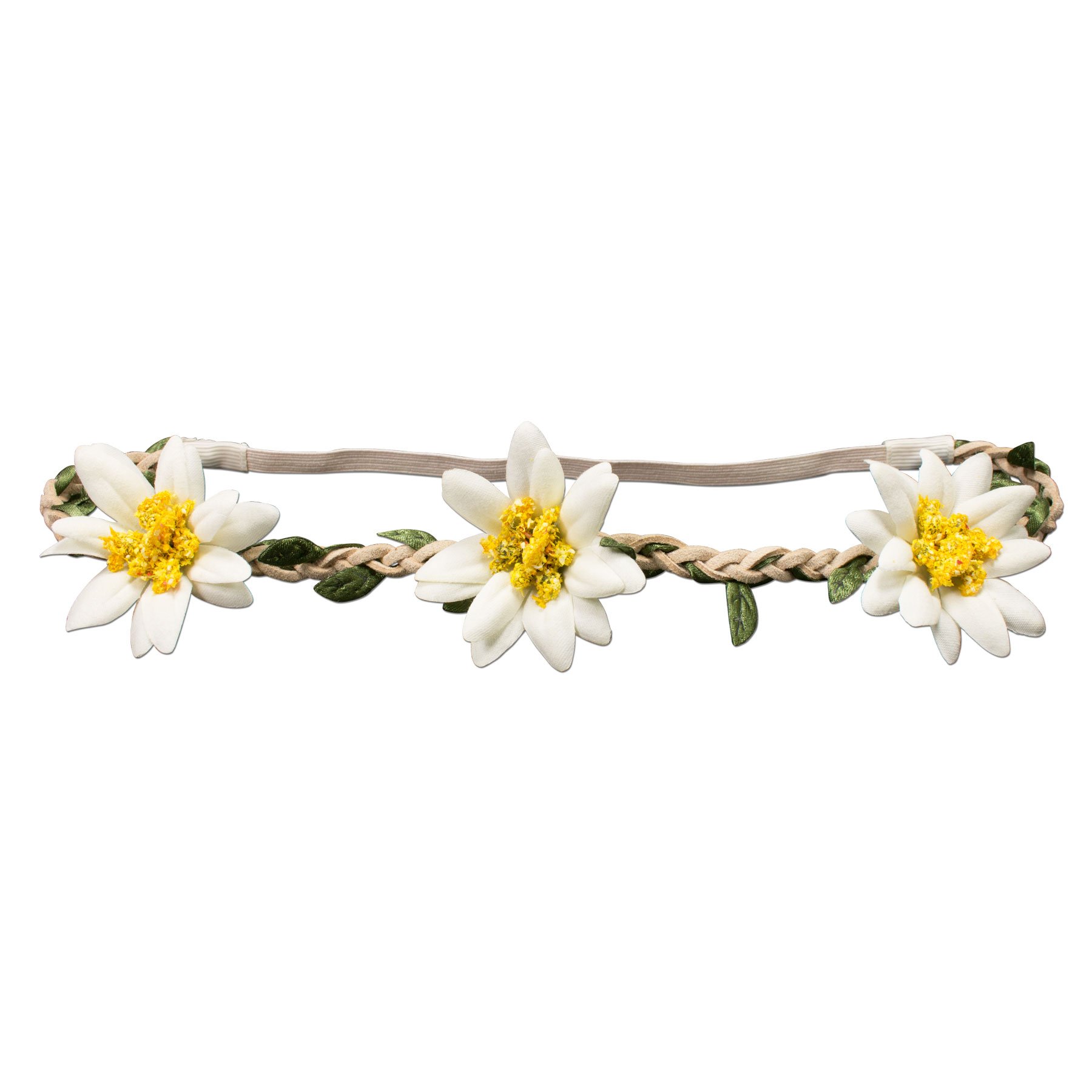 Alpenflüstern DAHEIM ADV102 Haarband creme-weiß Edelweiß-Blüten