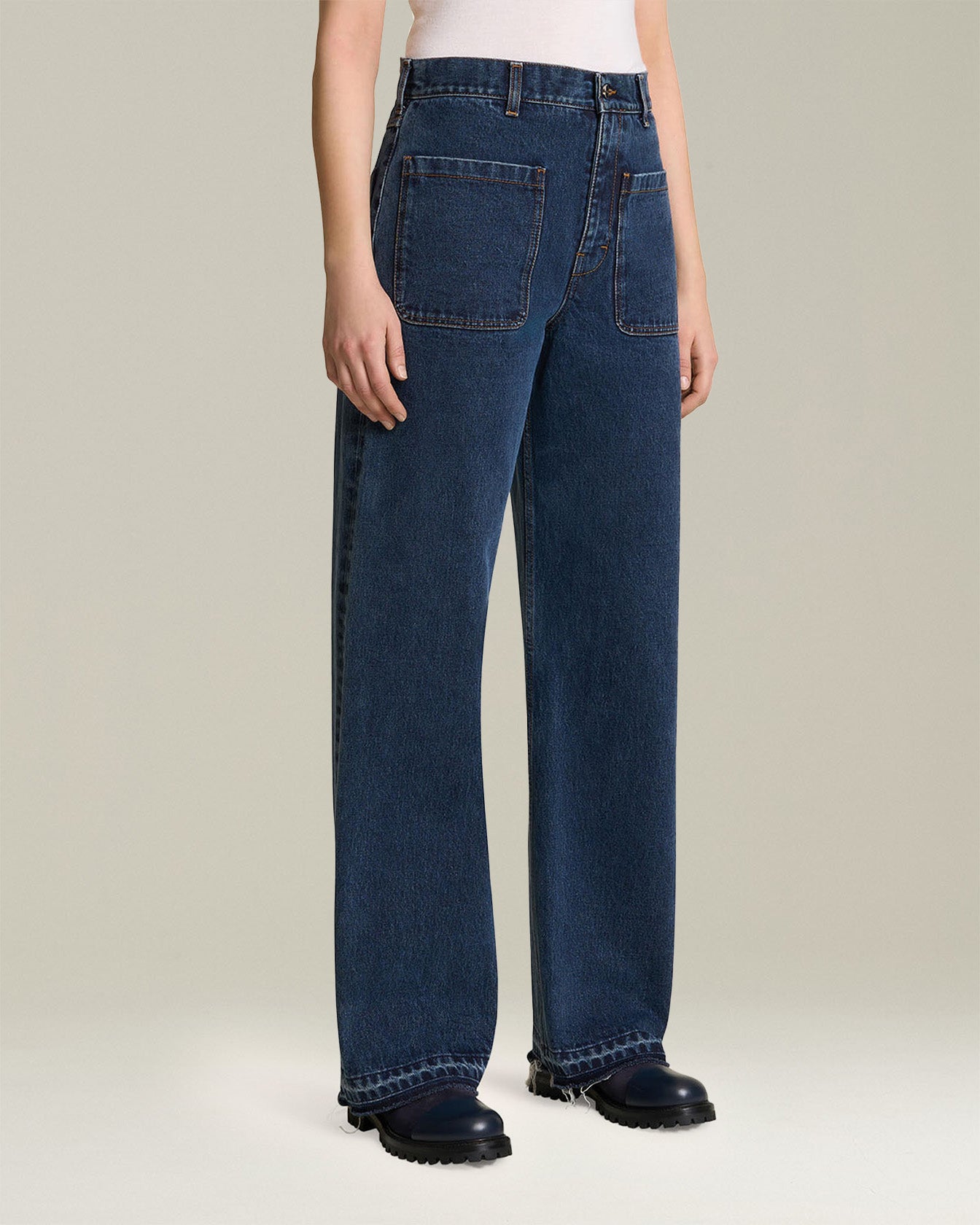 Kiton Jeans Denim Tailored High-Waist Stretch