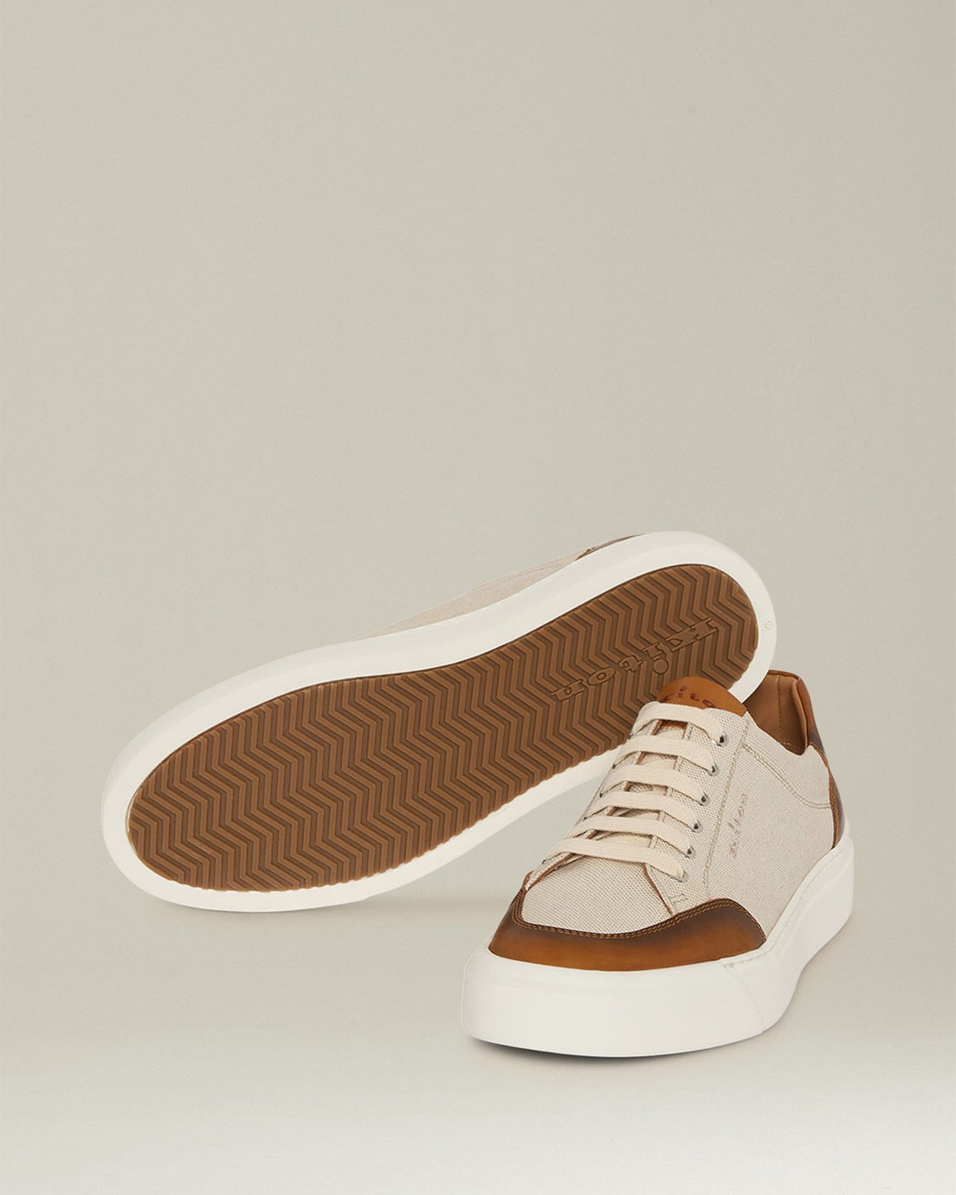 Kiton Shoes Urban Sneakers Leder Sneaker Canvas