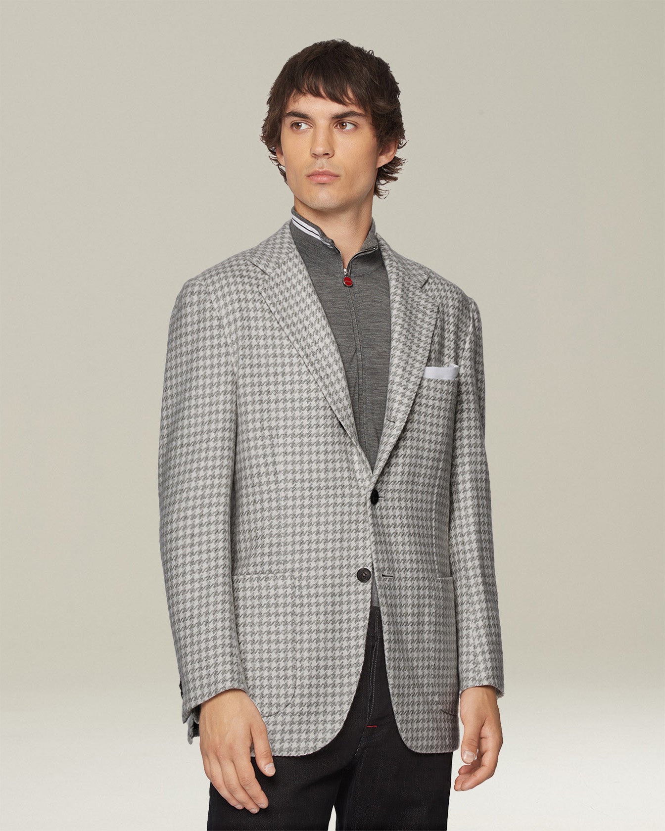Kiton Jackets Kaschmir Blazer Hahnentritt Gr. 50