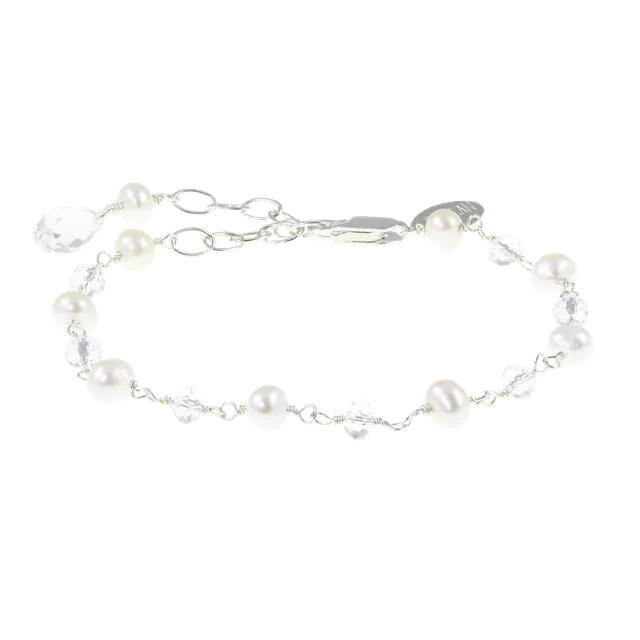 Juvelan Everlasting Love Armband mit Perlen Silber 18,5 cm