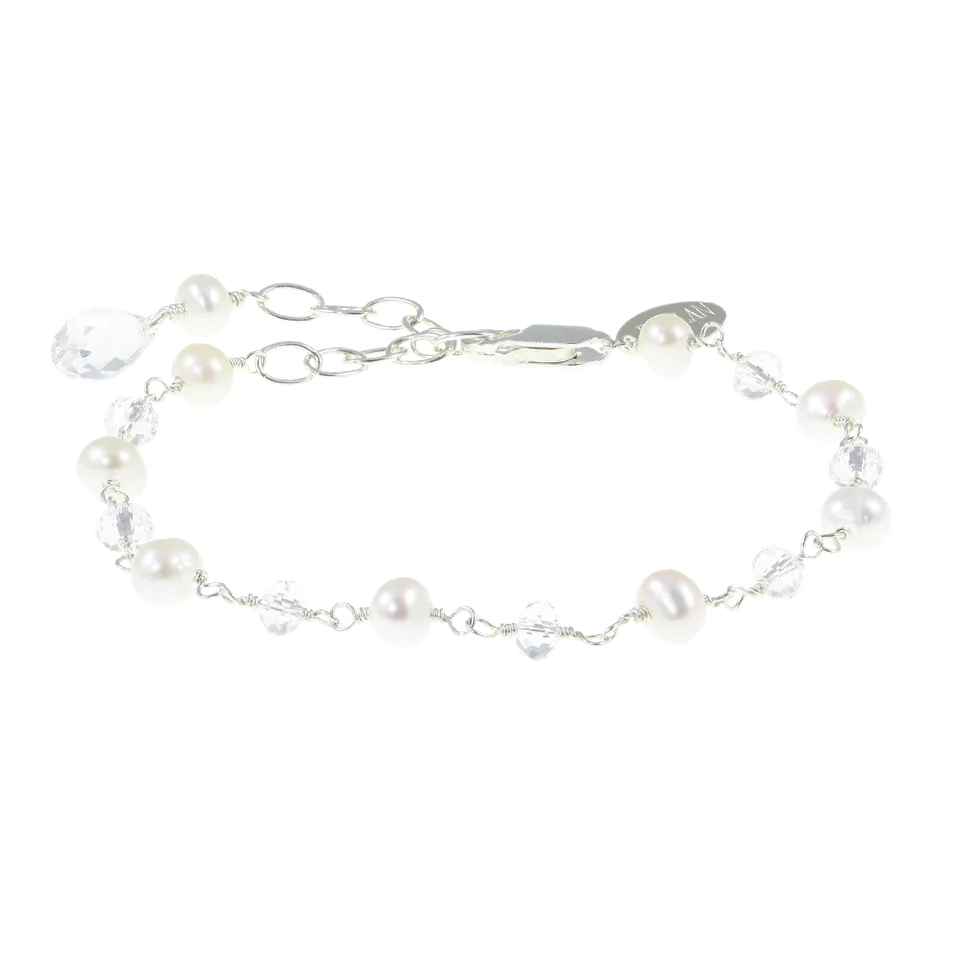 Juvelan Everlasting Love Armband mit Perlen Silber 18,5 cm