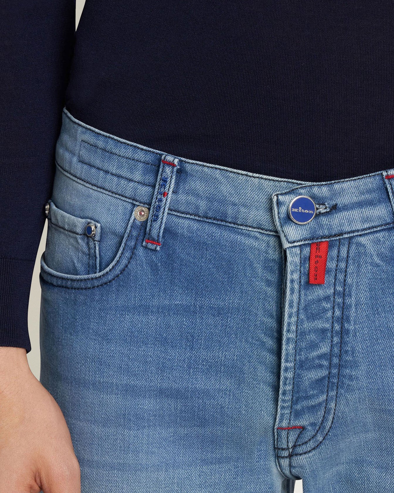 Kiton Trousers Cotton Ultra-Slim Jeans indigo Gr. 30-42