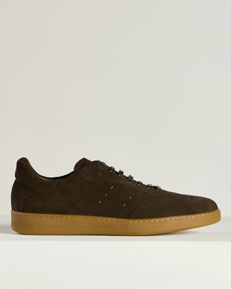 Kiton Shoes Suede Sneaker Dunkelbraun Gr. 43 perforiert