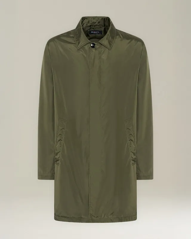 Kiton Technical Trenchcoat Mantel Technisch Einreihig