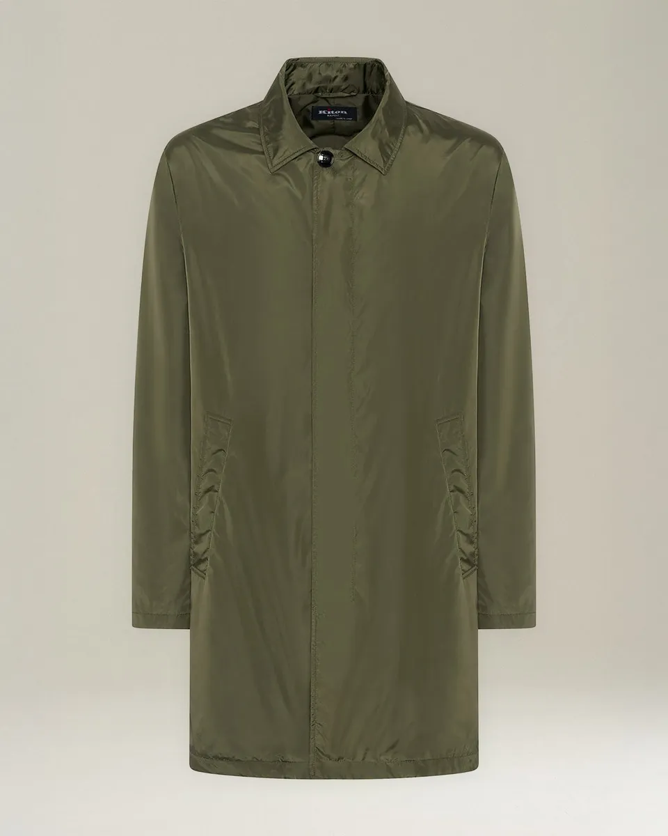Kiton Technical Trenchcoat Mantel Technisch Einreihig