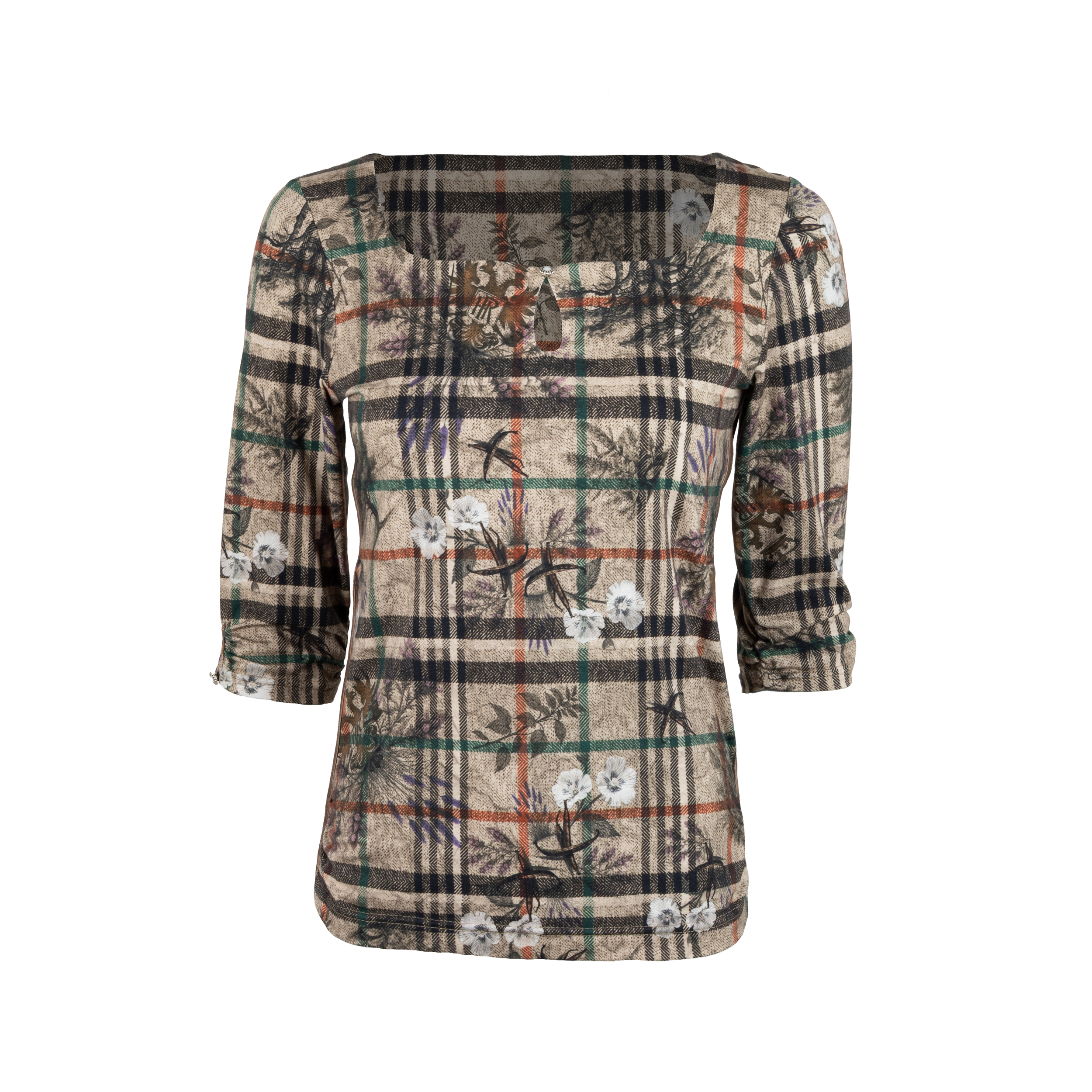 Rettl WOMEN Lisa Shirt Jersey Premiere Karo 3/4-Arm