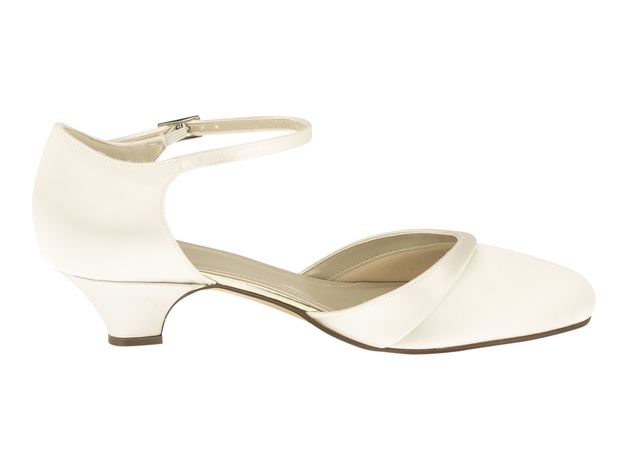 Rainbow Club Timeless Vida Pumps Ivory Satin 3,5 cm Riemchen