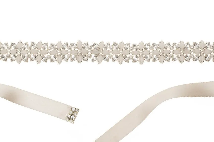 Elizabeth Bower Liddy Brautgürtel Opal Satin 340 mm