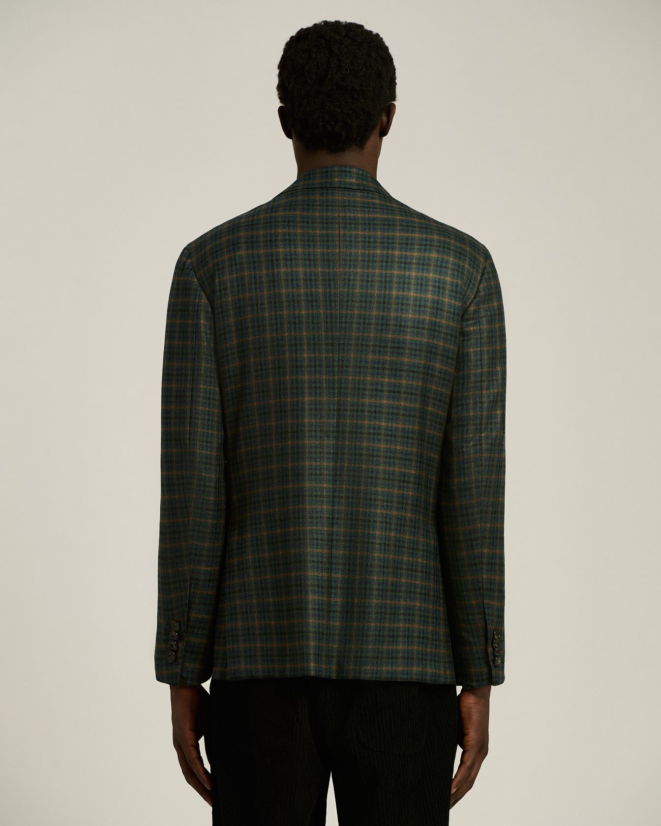 Kiton Blazer Grün Cashmere Kariert Gr. 50