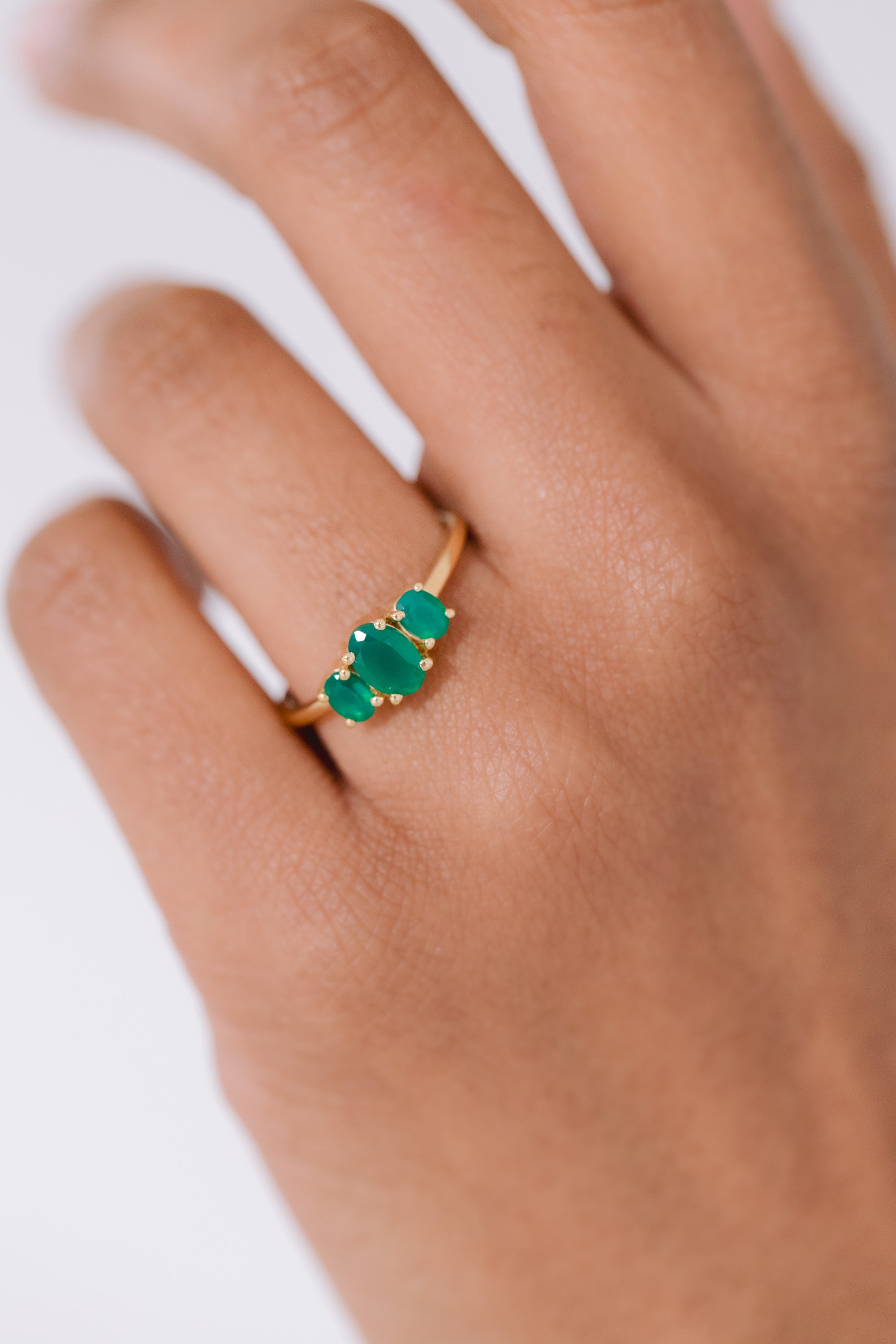 Juvelan Dublin Ring Grüner Onyx Silber Gr. 54 Edelstein