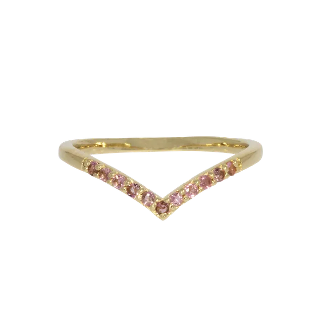 Juvelan Venice Stackingring Pinker Turmalin Silber Gr. 52