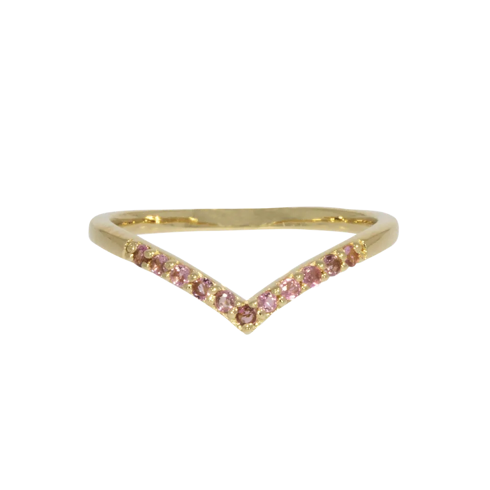 Juvelan Venice Stackingring Pinker Turmalin Silber Gr. 52