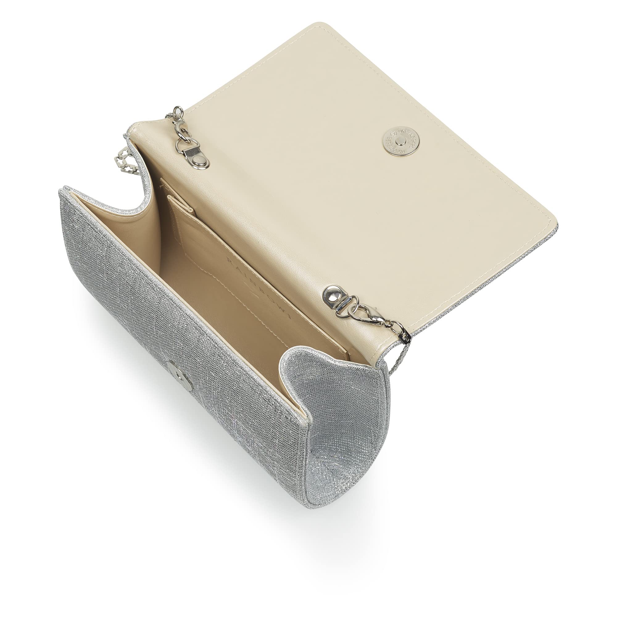 Rainbow Club Handbags Dafina Clutch Silver Kette 18cm