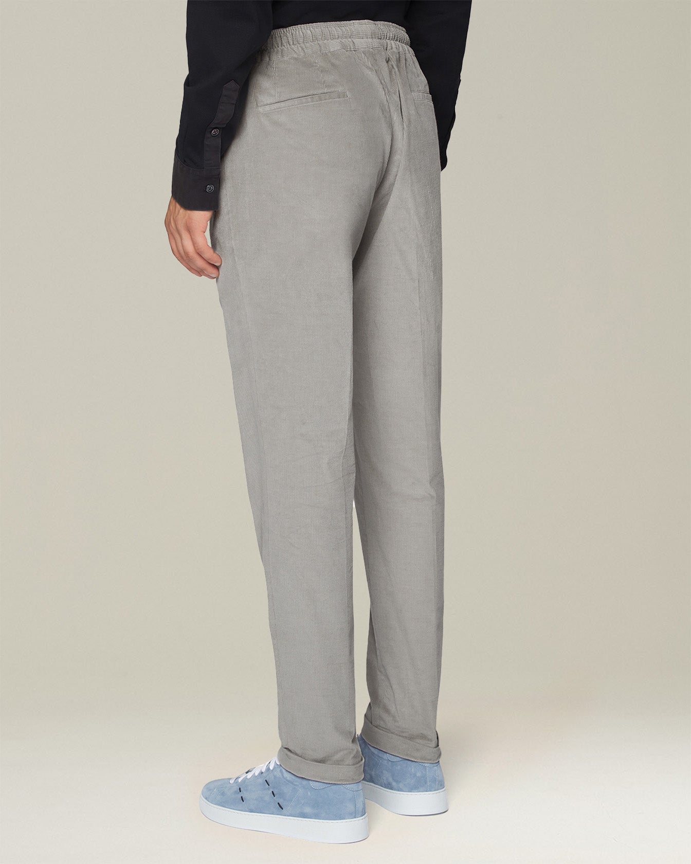 Kiton Comfort Baumwolle Woll Hose Herren Kordelzug