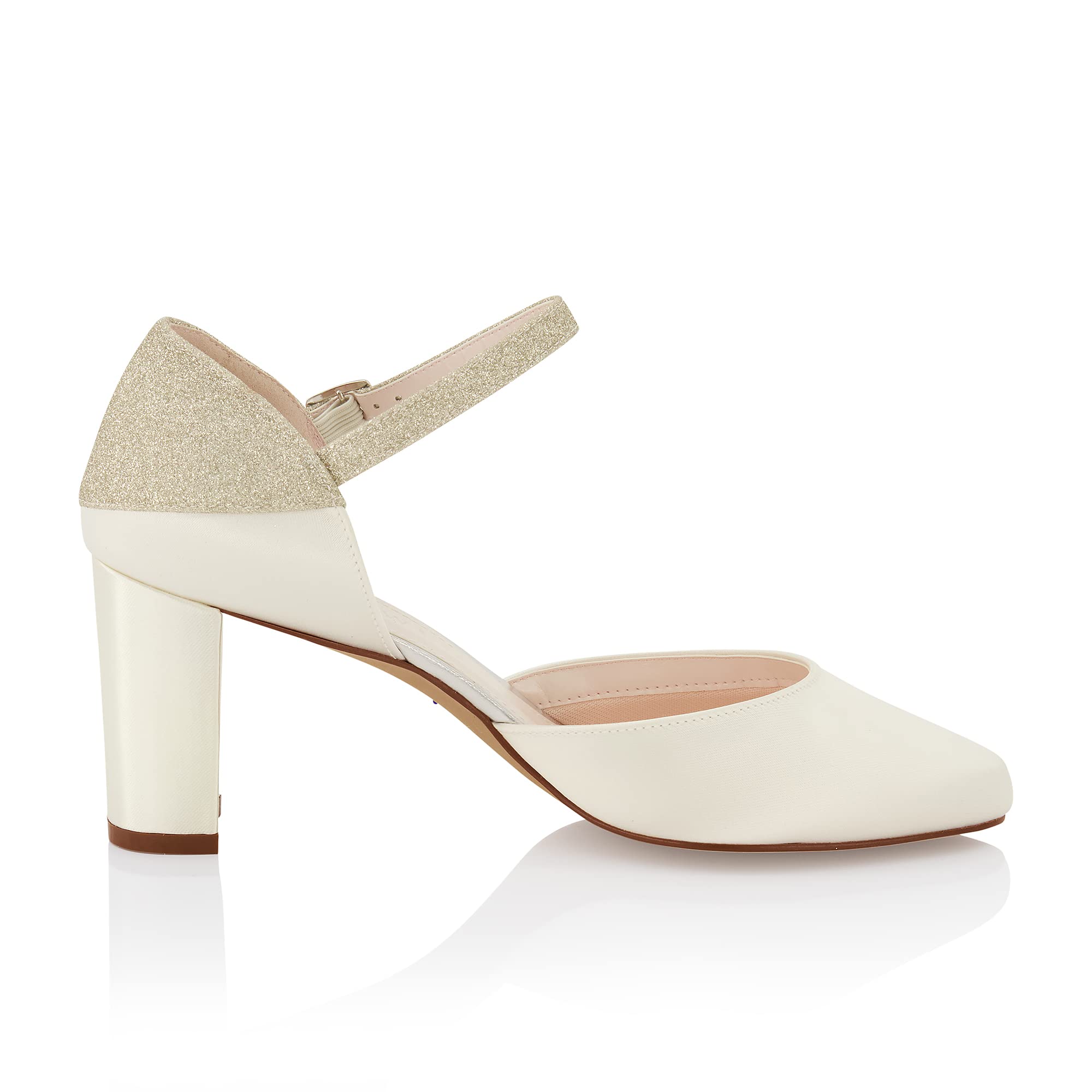 Rainbow Club Kimber Ivory Satin Brautschuhe 41 Glitter
