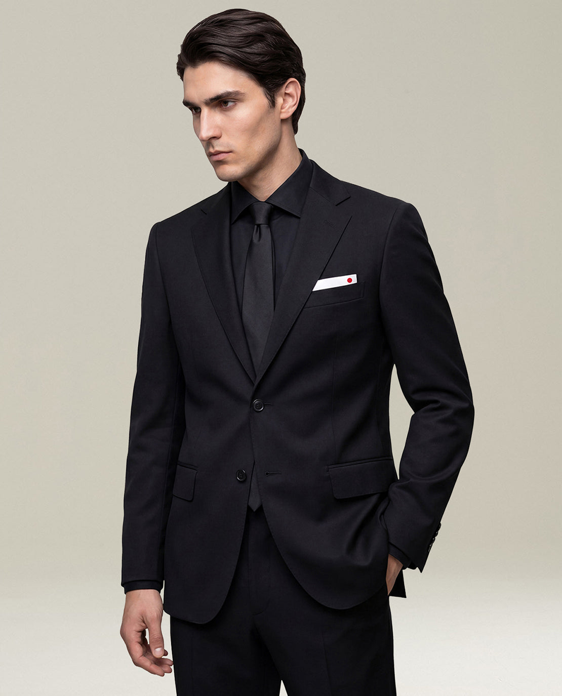 Kiton Suits 14-Micron Wolle Anzug Schwarz 50 Formal
