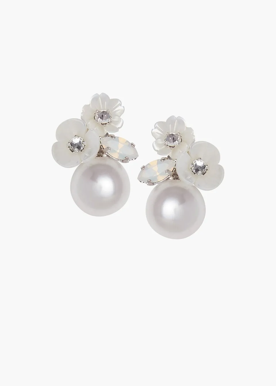 Elizabeth Bower Trill Duet Ohrstecker Gold Perle Kristall
