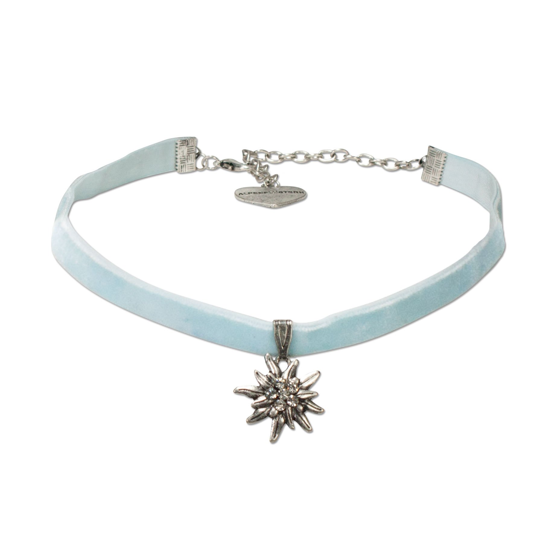 Alpenflüstern DAHEIM Samt-Kropfband Kropfkette Lila-Violett