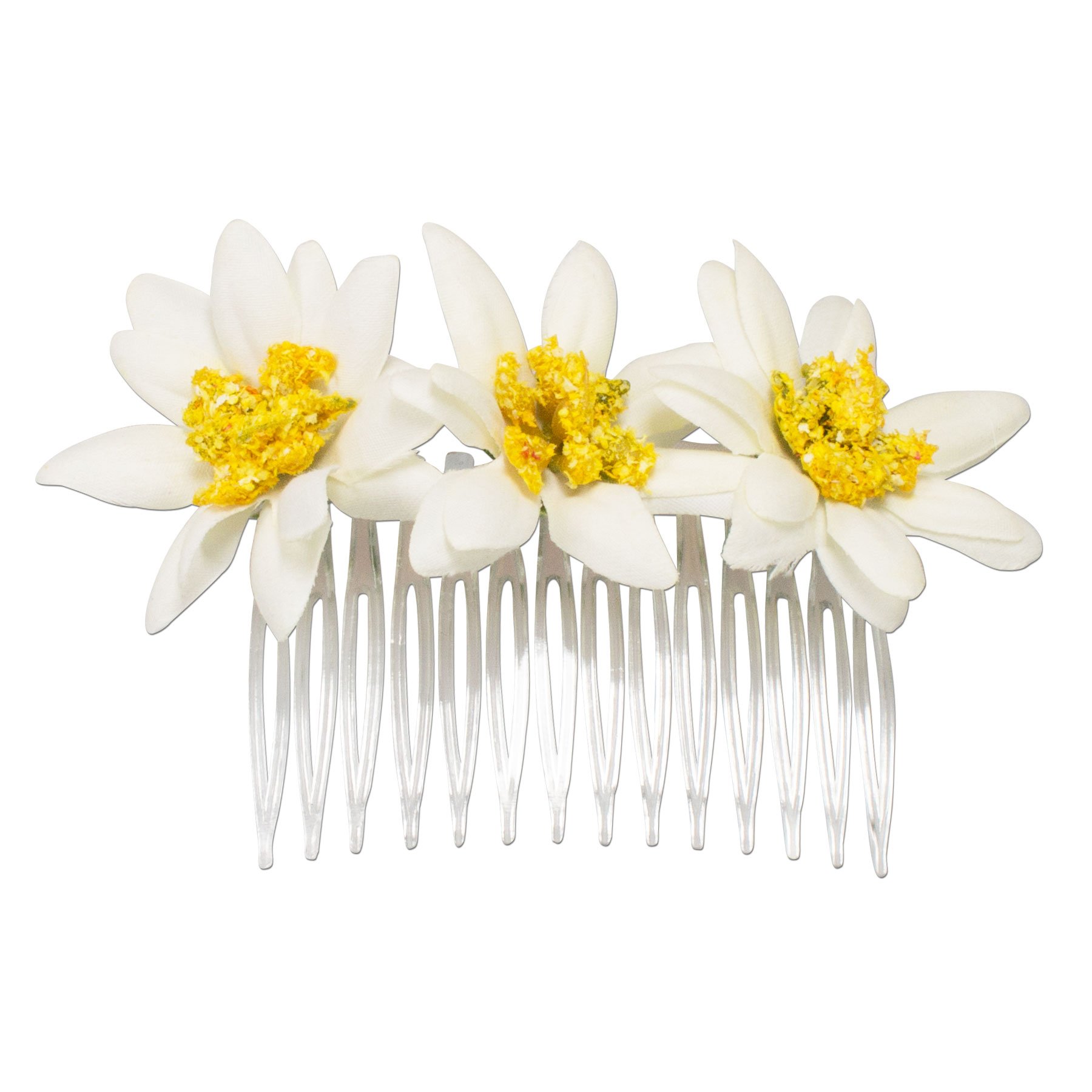 Alpenflüstern DAHEIM Haarkamm ADV100 Edelweiß creme-weiß 7cm