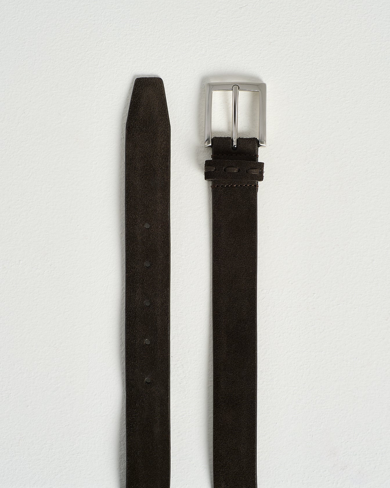 Kiton Belts Gürtel Dunkelbraun Velours Kalbsleder 100