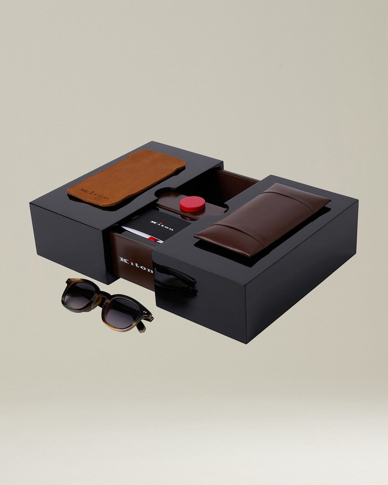 Kiton Sunglasses Pathos Horn Sonnenbrille hellbraun limitiert