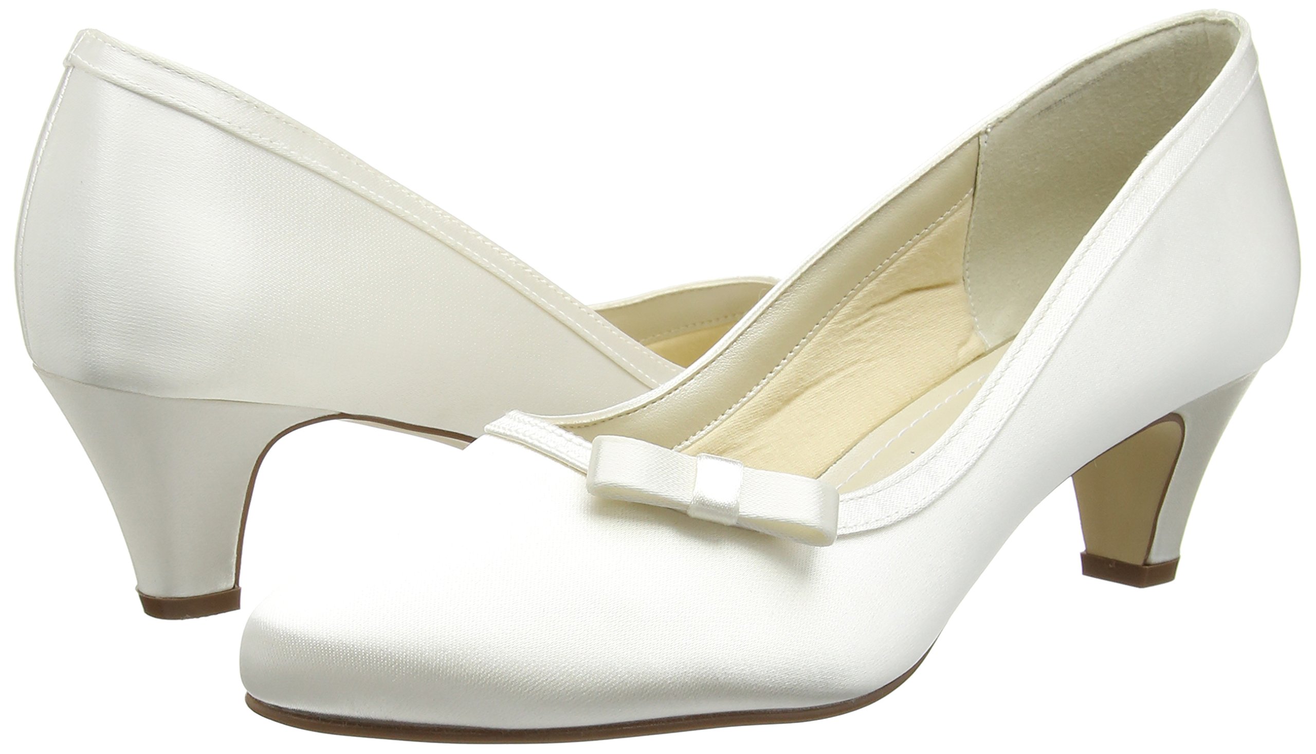 Rainbow Club Timeless Josephine Pumps Ivory Satin 5cm Absatz