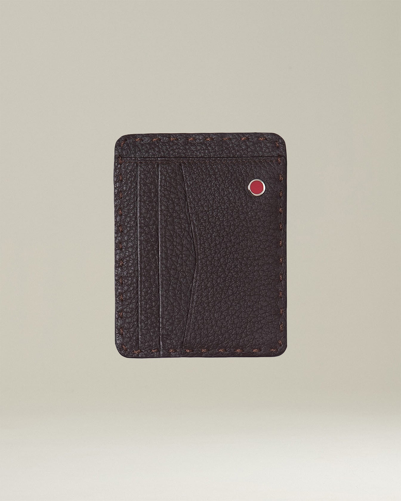 Kiton Cards Holder Deerskin Kartenetui dunkelbraun Hirschleder TU