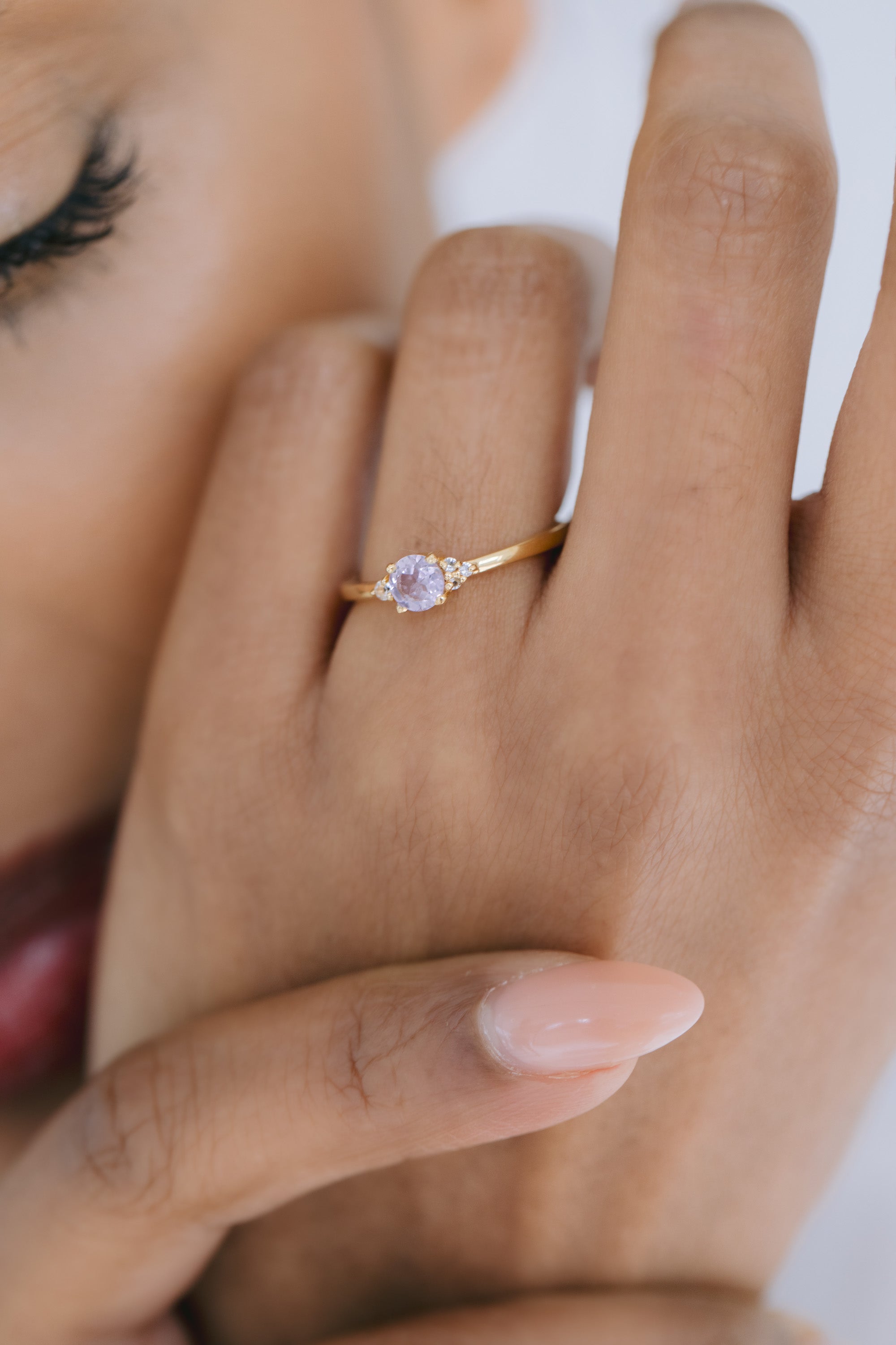 Juvelan Vienna Ring Silber Gr. 54 mit Amethyst Weiß Topas