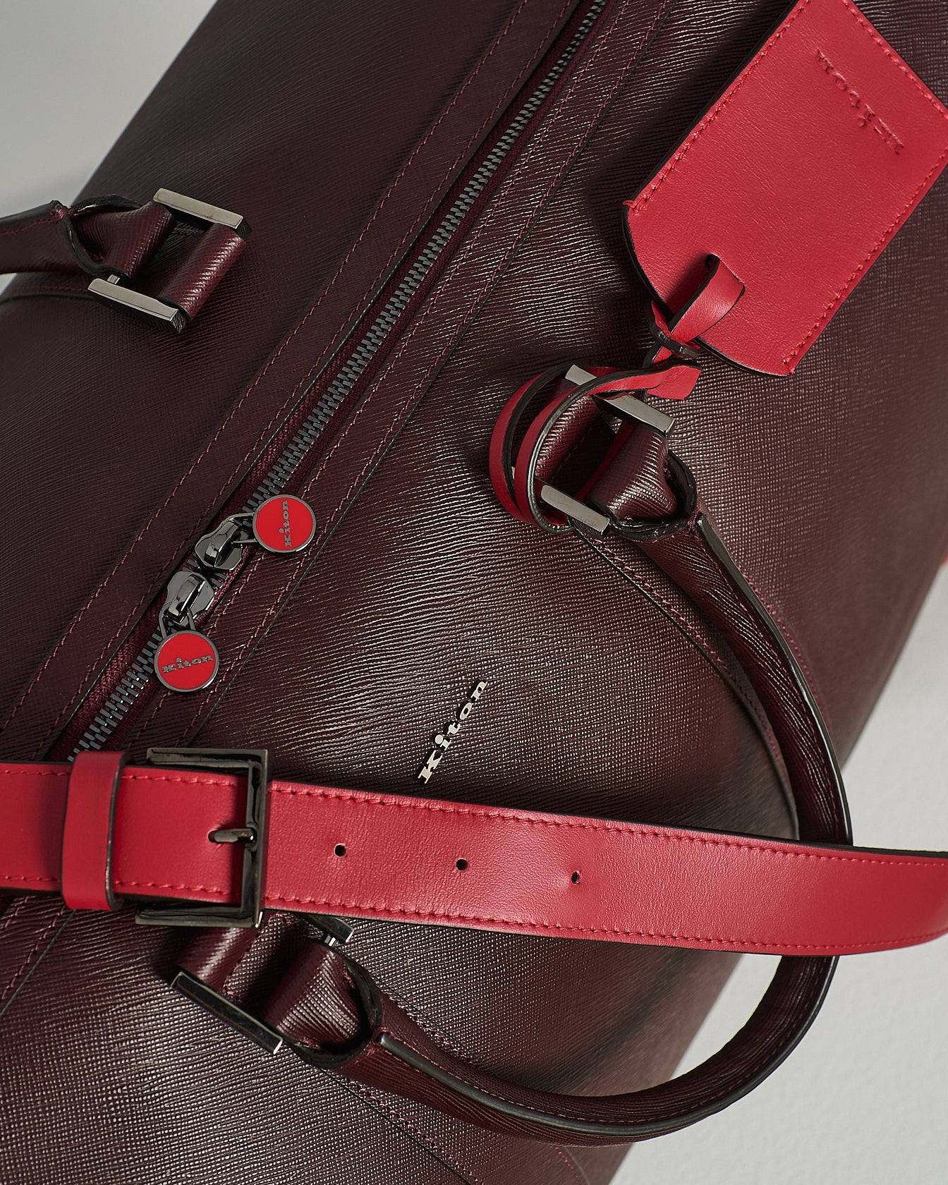 Kiton Bags Wallets Wine Red Reisetasche TU Kalbsleder