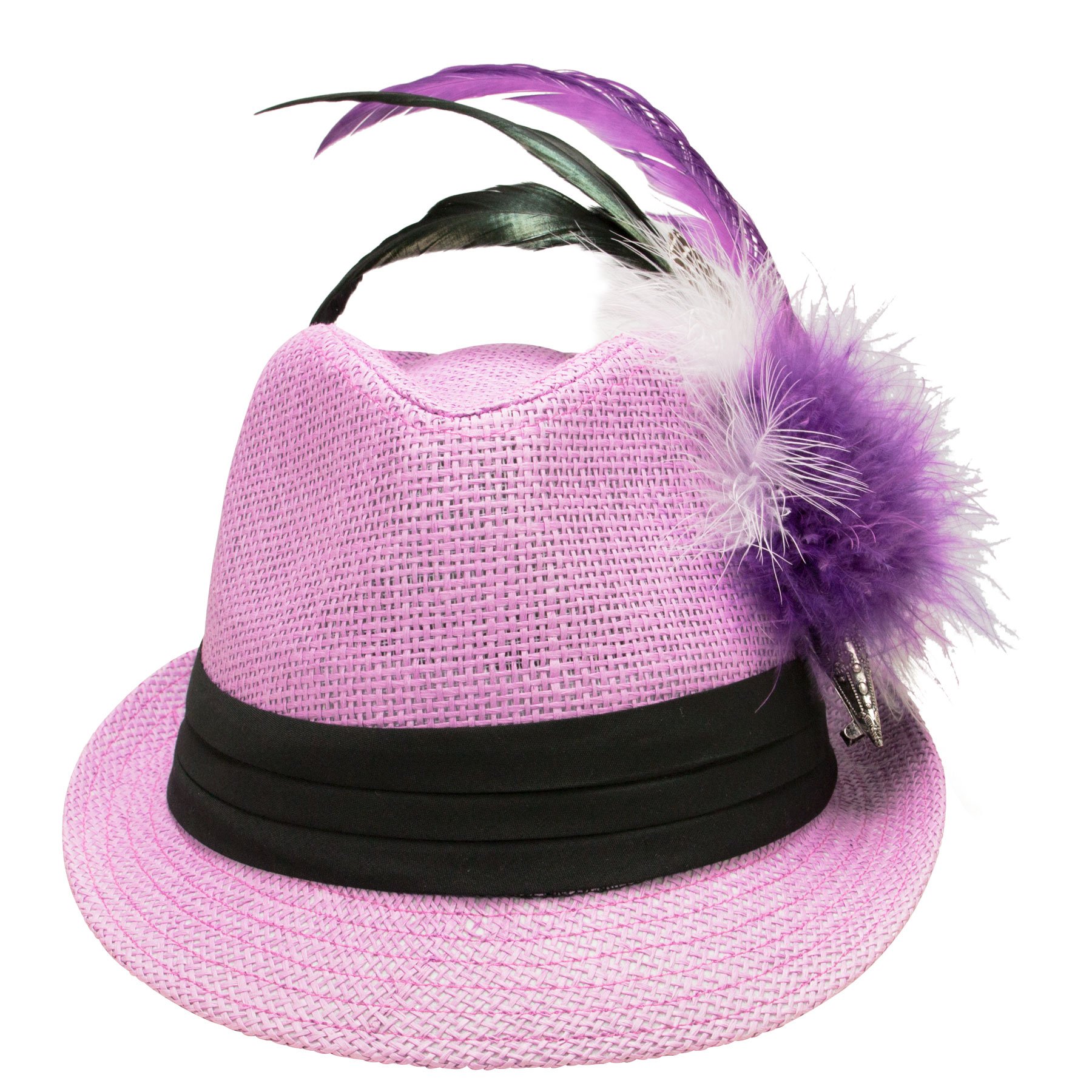 Alpenflüstern DAHEIM Trachtenhut ADV080 Zenzi Strohhut rosé-rosa