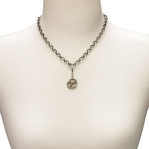 Alpenflüstern DAHEIM Strass-Brezel AAH085 Anhänger antik-silber Strass