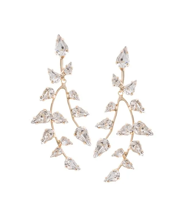Elizabeth Bower Pyrus Mini Drop Ohrringe Gold Kristall