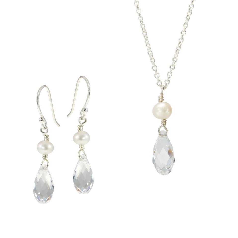 Juvelan Silver Wedding Cupid Schmuckset Silber mit Perle