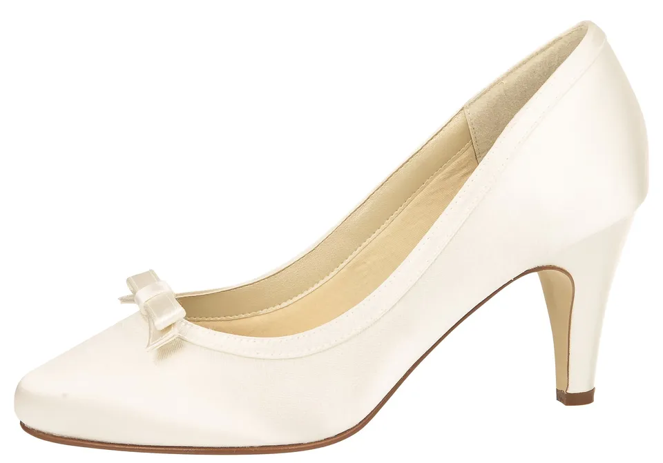 Rainbow Club Daisy Brautschuh Weiß Satin Gr. 41