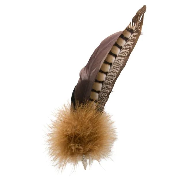 Alpenflüstern DAHEIM Fasanenfeder-Brosche Fabiola braun