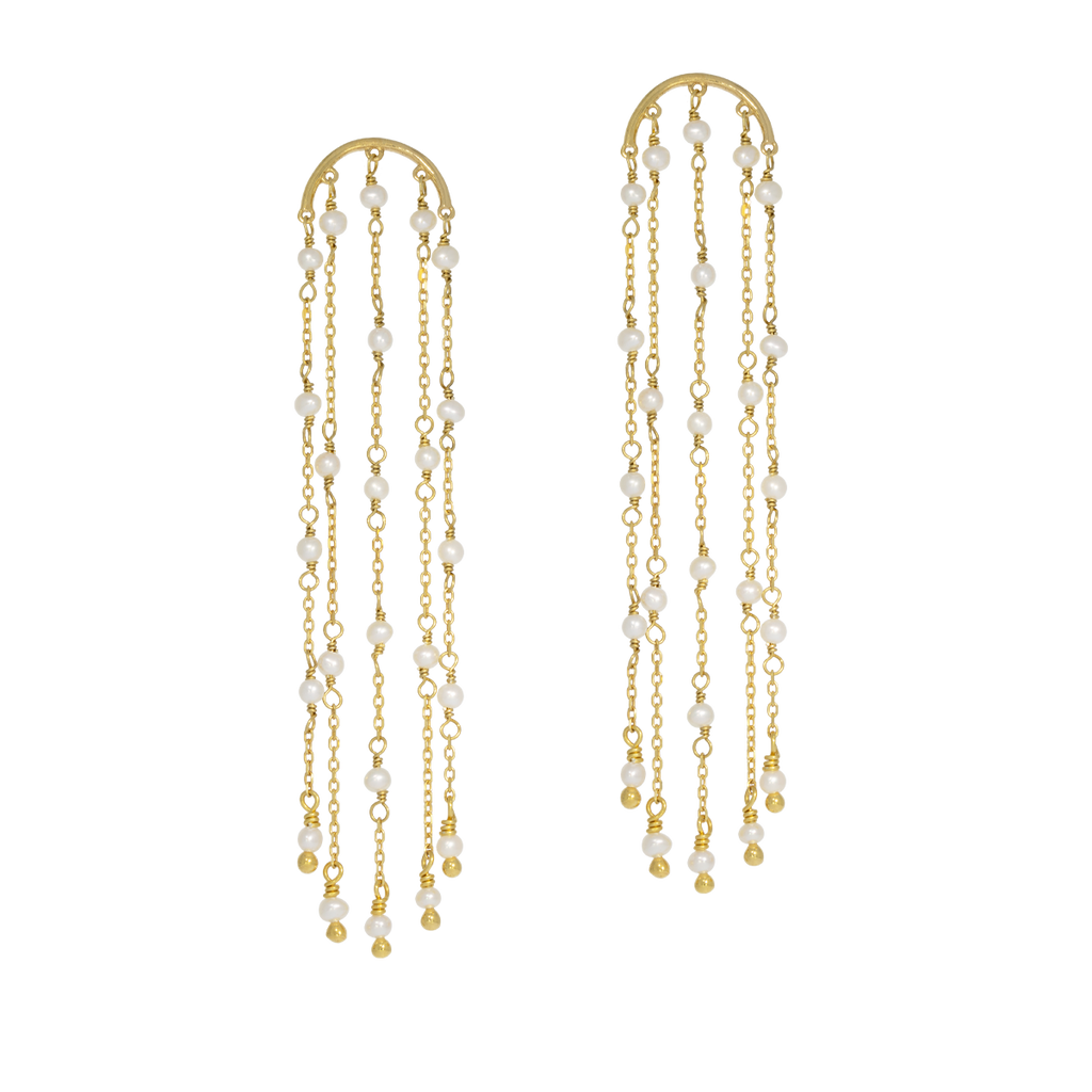 Juvelan Amelie Perlen Ohrringe 8 cm Brautschmuck