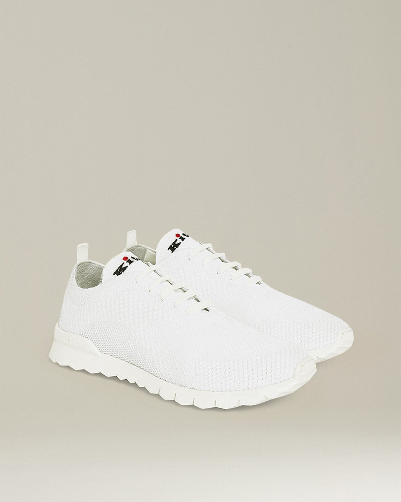Kiton Shoes Fit Sneaker Baumwoll-Strick Weiße Sohle