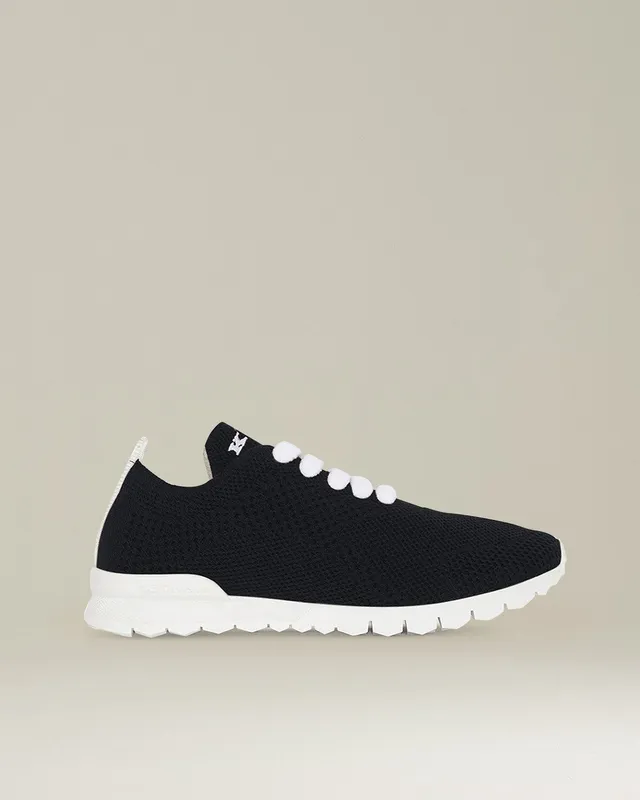 Kiton Fits Fit Sneaker Kaschmir Sneaker Schwarz Strick