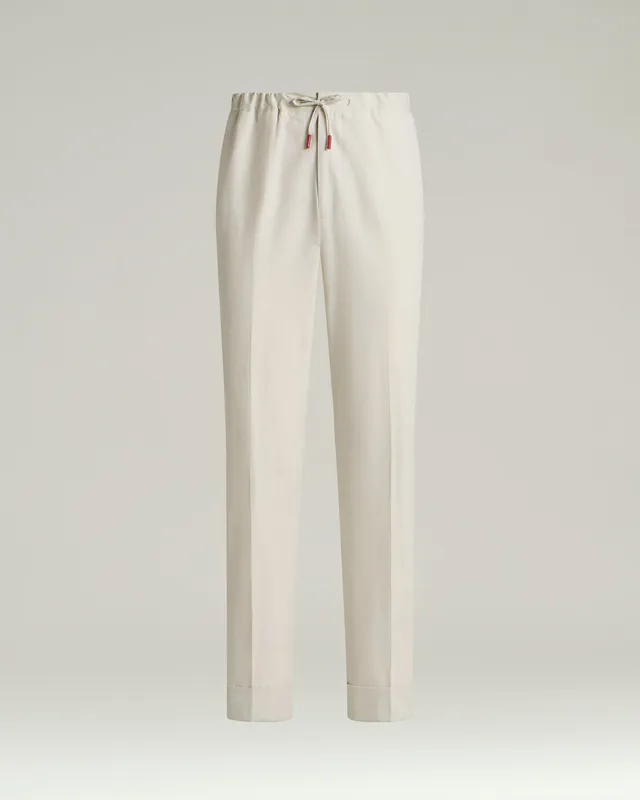 Kiton Beige Cotton Trousers Hose beige Baumwolle Gr 46-58