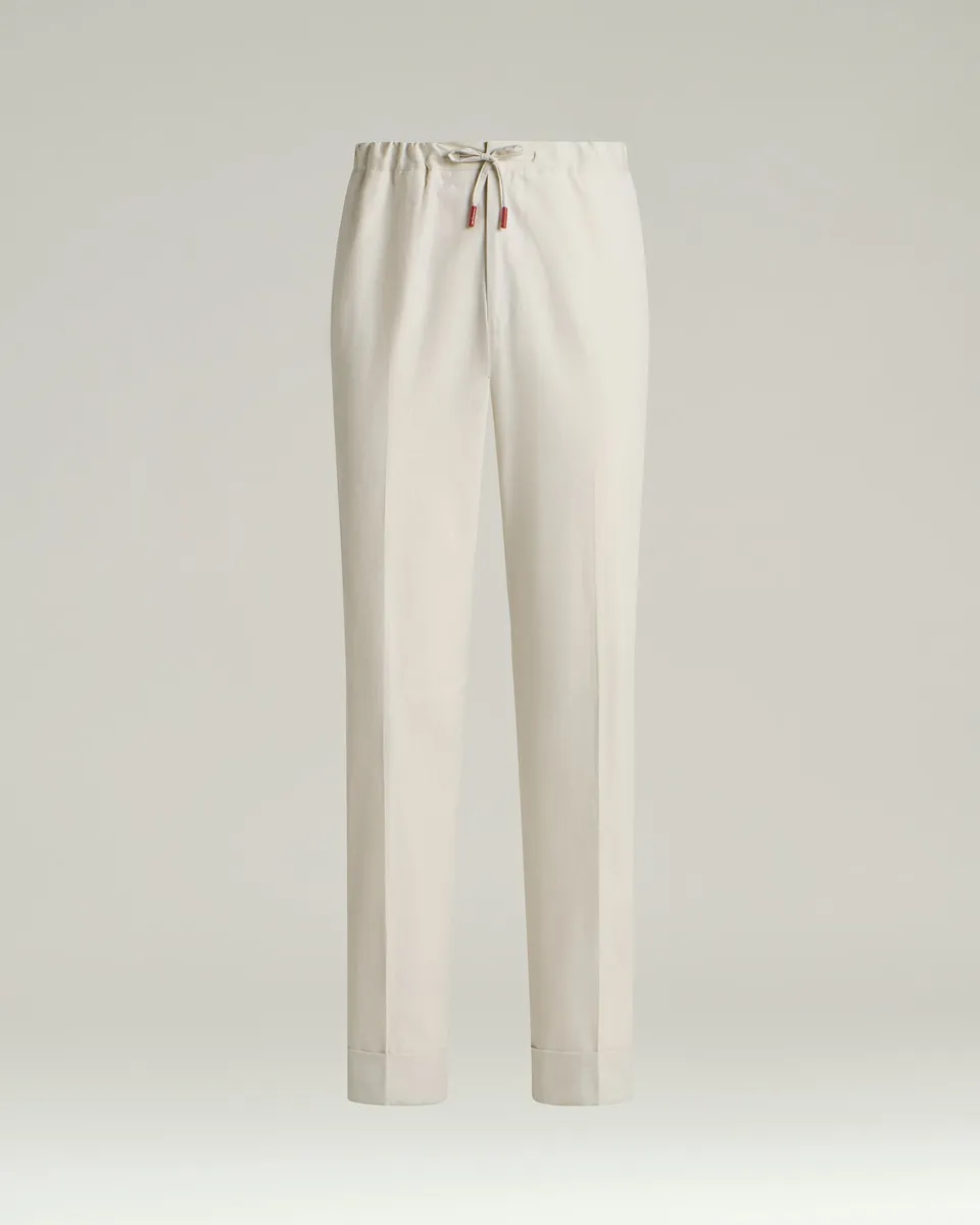 Kiton Beige Cotton Trousers Hose beige Baumwolle Gr 46-58