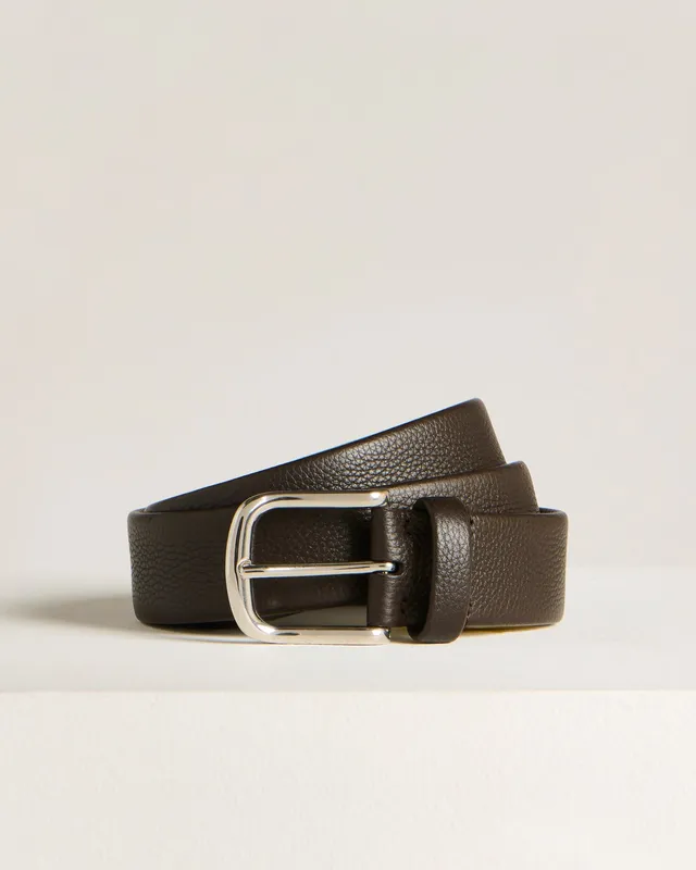 Kiton Belts Kalbsleder Gürtel Dunkelbraun Glattleder