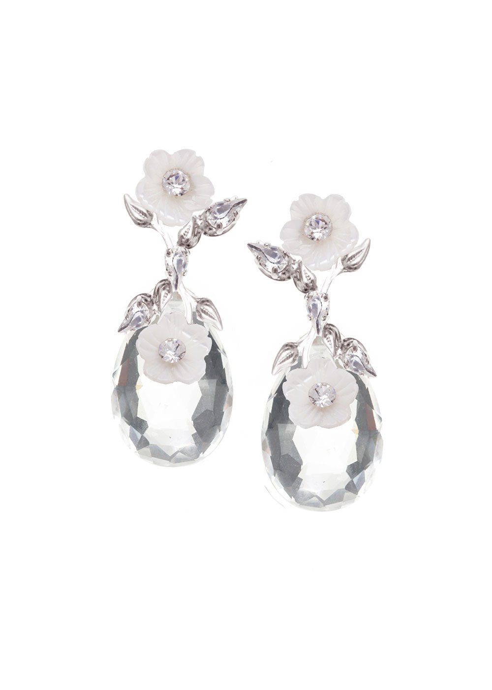 Elizabeth Bower Anemone Dew Ohrstecker Rhodium