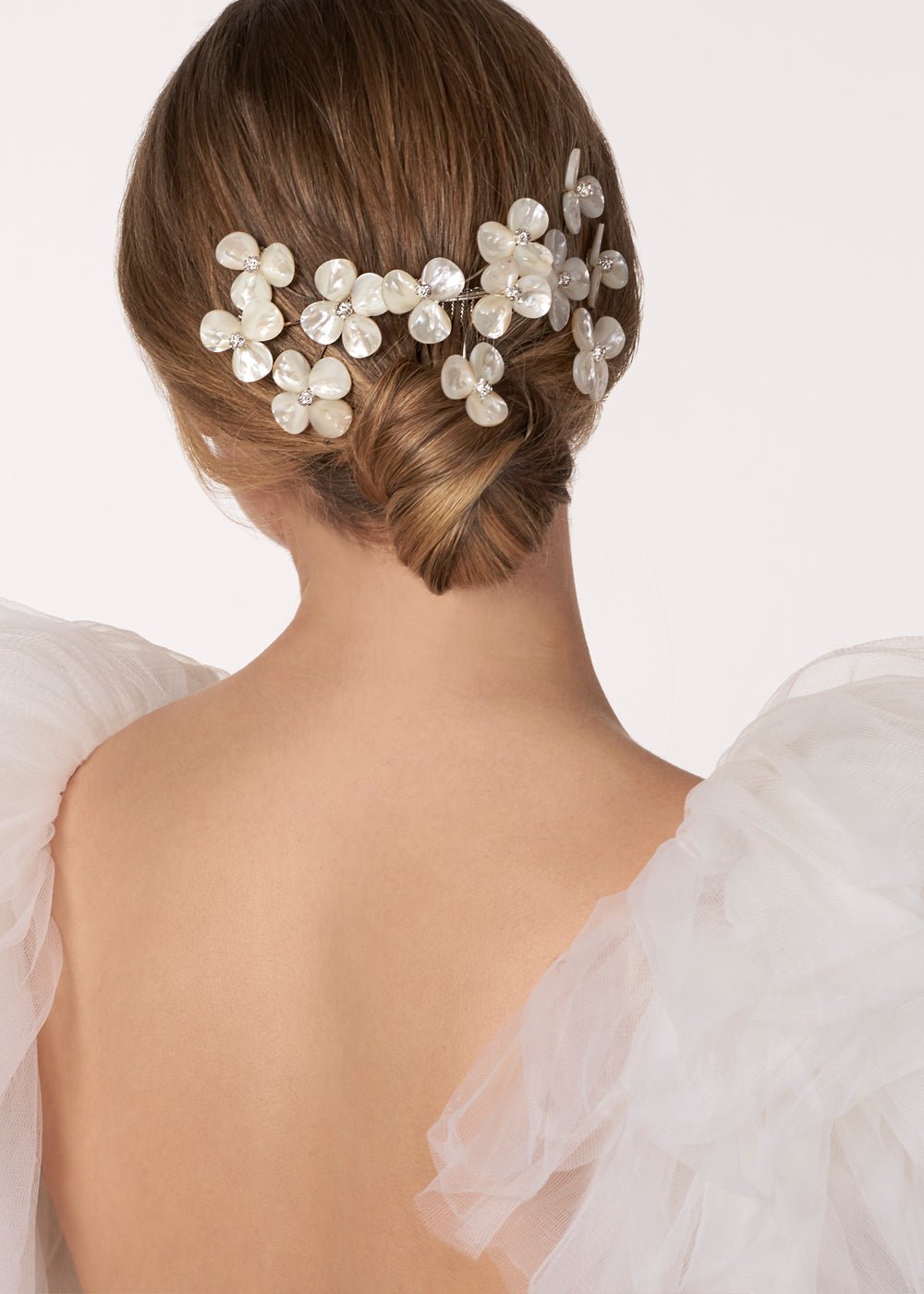 Elizabeth Bower Petal Braut Haarkamm Perlmutt Kristall