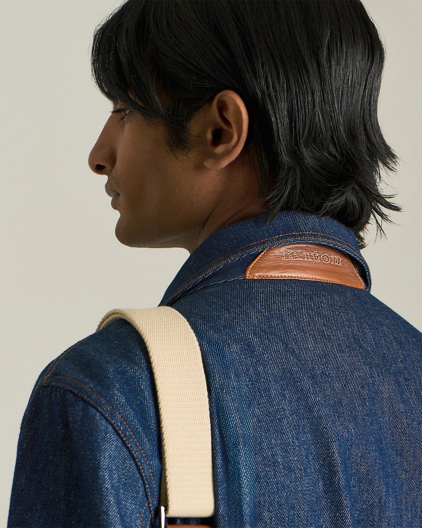 Kiton Outerwear Denim Blouson Mineral Wash Blau