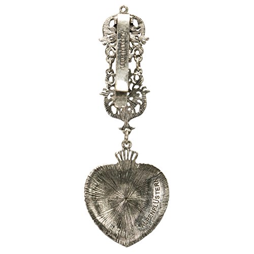 Alpenflüstern DAHEIM Schürzenstecker Herz altsilber 10cm