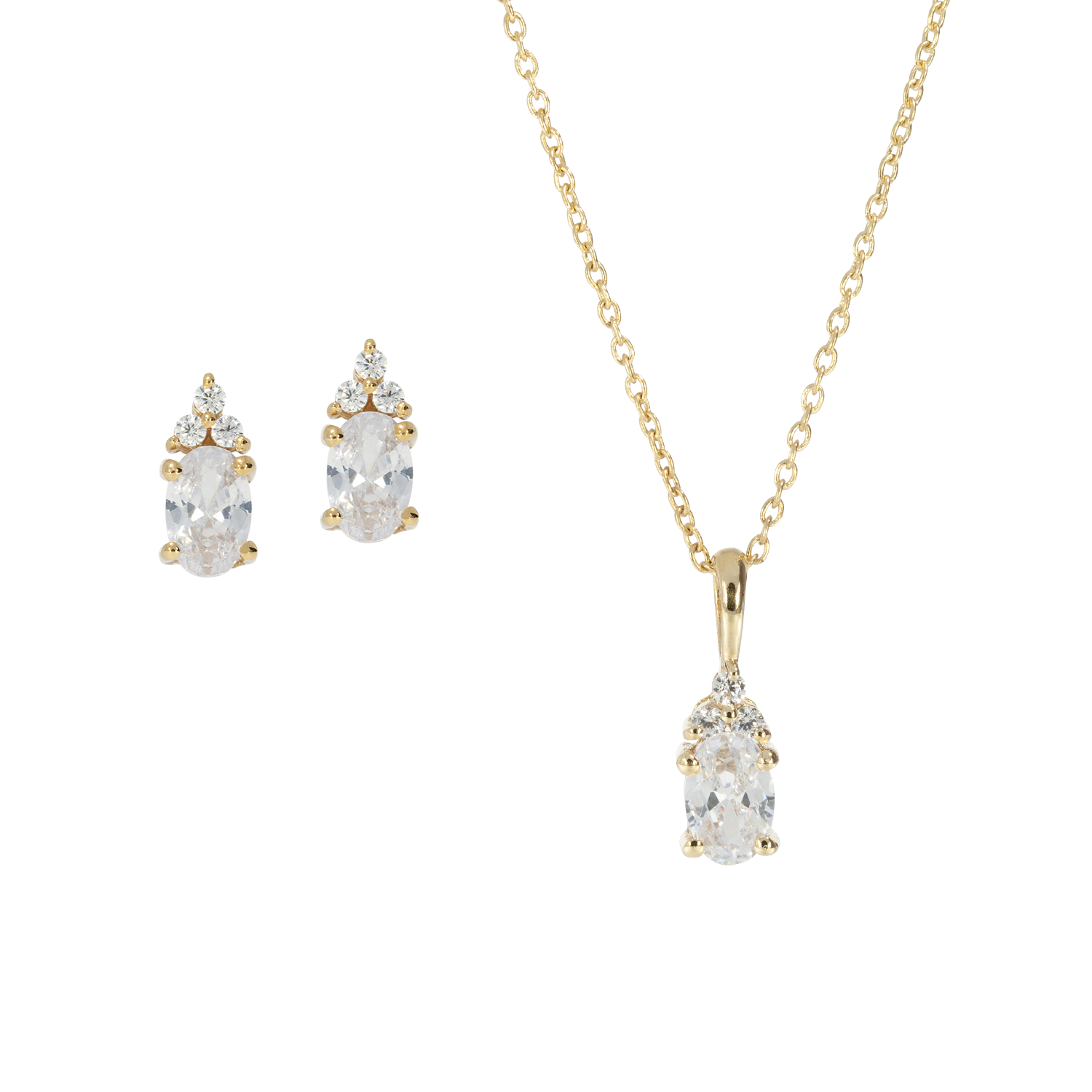 Juvelan Dazzling Beauty Schmuckset Kristall Silber
