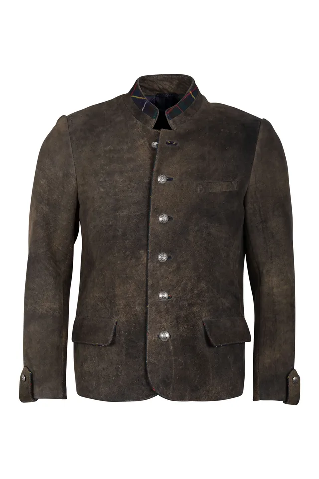 Rettl Men Hirschleitn Herren Lederjacke Hirschleder normal